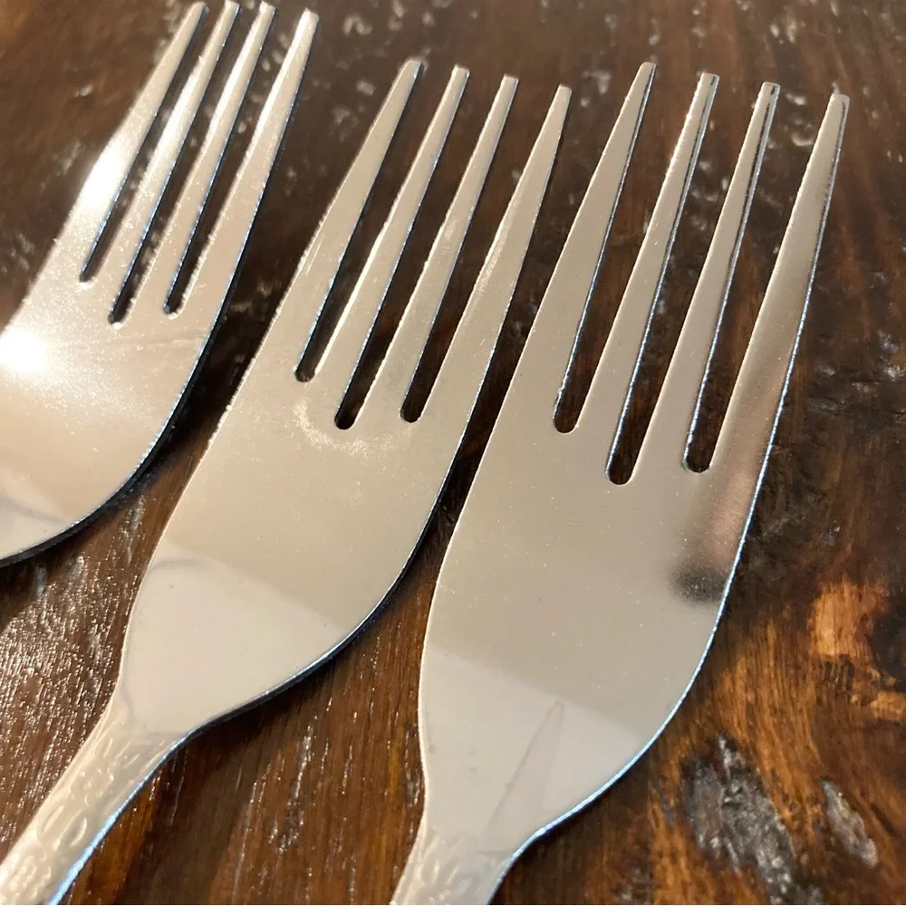 Stainless Steel Dinner Forks - Set of 60 Floral Design